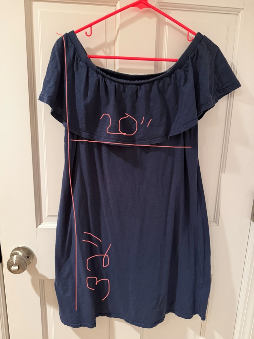 Velvet off- shoulder t-shirt dress